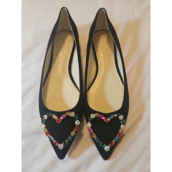 Jessica Simpson Women's Elika Pointed-Toe Embellished Ballet Flats NWOT Size 11 - Picture 6 of 10